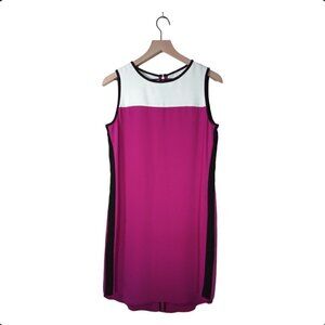 Calvin Klein Colorblock Sleeveless Shift Mini Dress Size 10